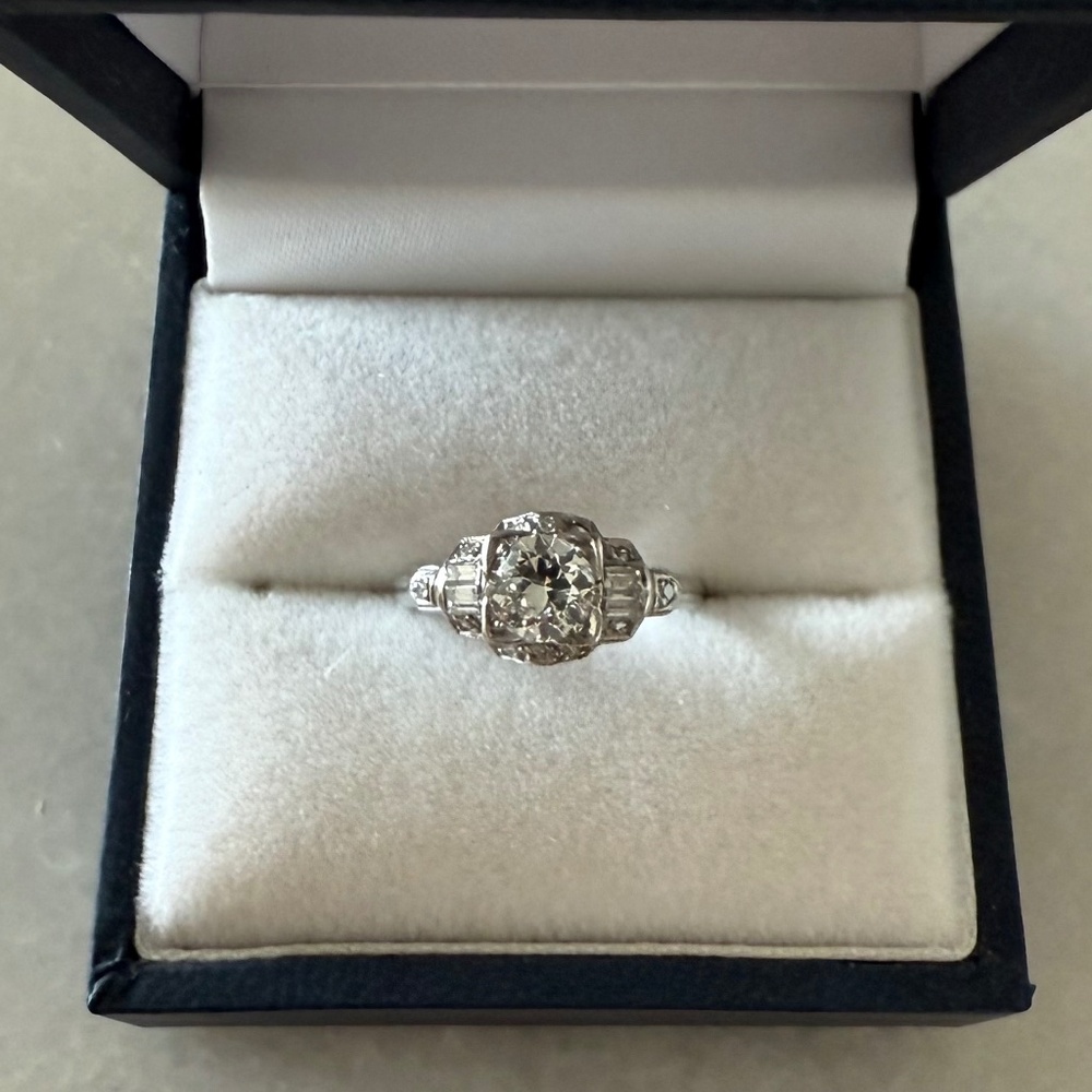 Platinum diamond engagement ring